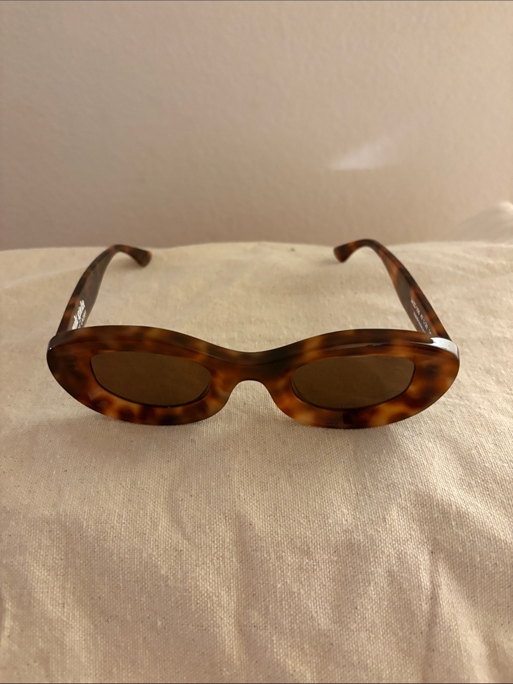 THIERRY LASRY x Cult Gaia Tortoiseshell Oval Sunglasses with Brown Lenses